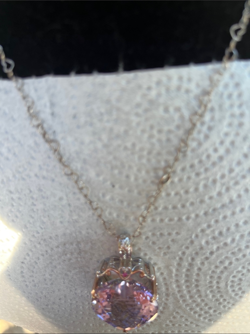 πππ©·πGEMS EN VOGUE AMETHYST 925 HEART PENDANT.ππ©·ππΈ - Picture 4 of 8